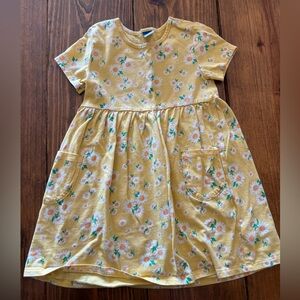 Old Navy Yellow Floral Pocket Knit Dress
